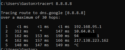 tracert vpn