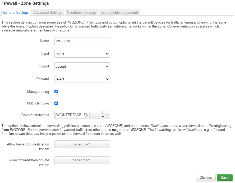 firewall wgzone